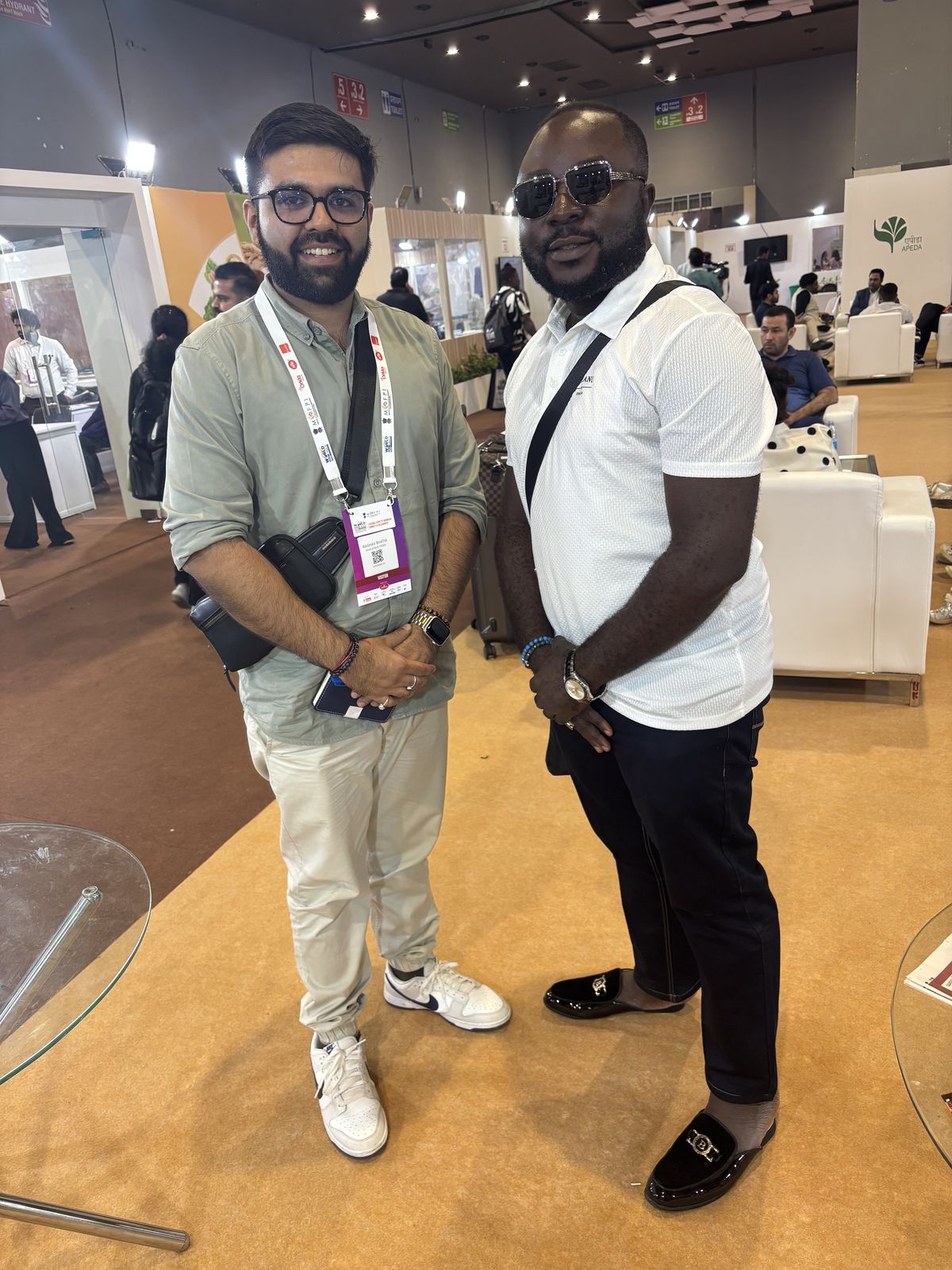 Meeting buyers at World Food India