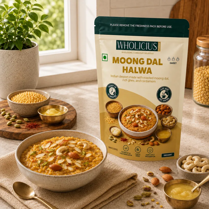 Moong Dal Halwa, prepared