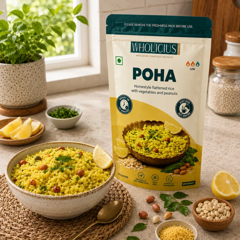 Poha, prepared